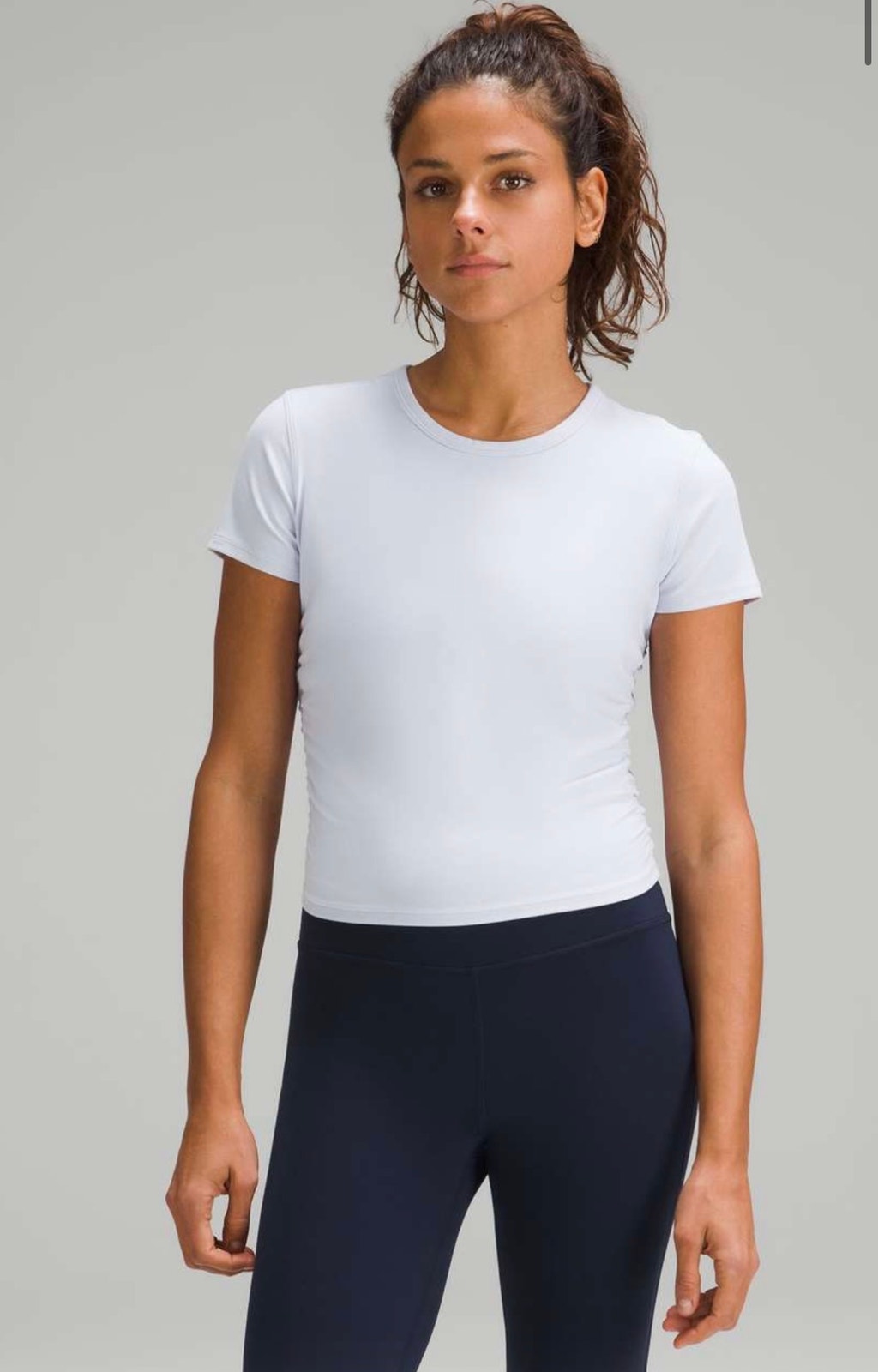 Lululemon All It Takes Short Sleeve Nulu Ivory Beige Top Size Medium
